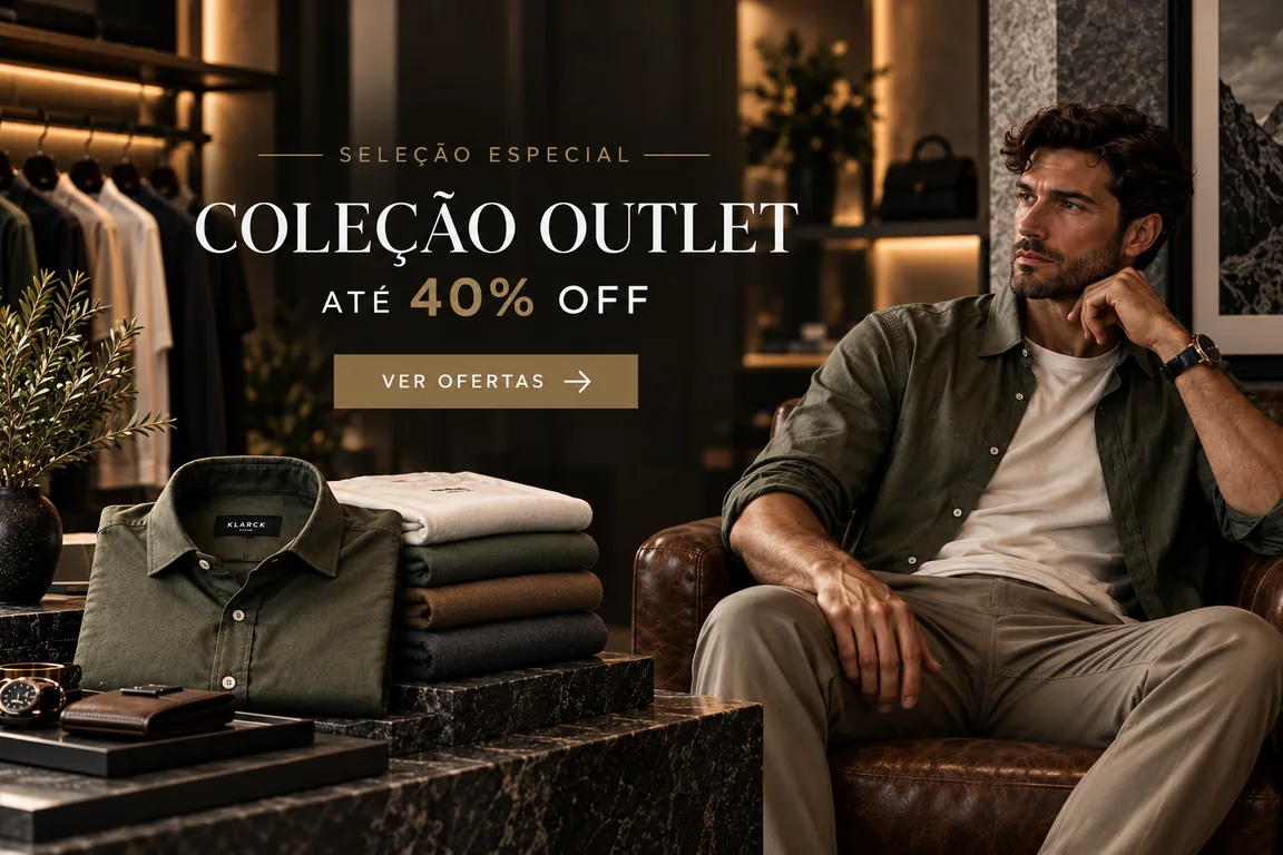 Coleção Outlet — até 40% OFF. Ver ofertas